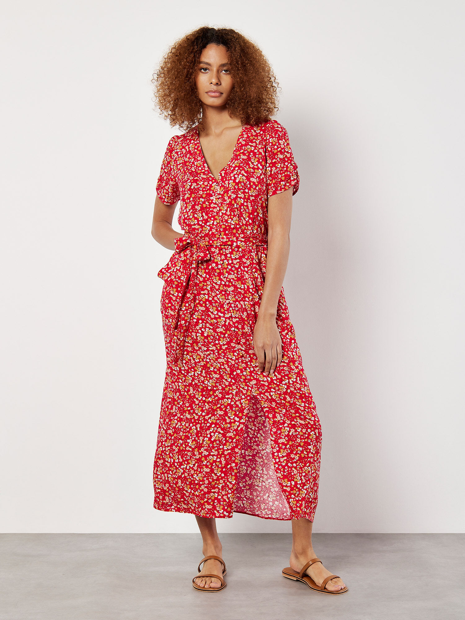 Florale midi kleider Clearance